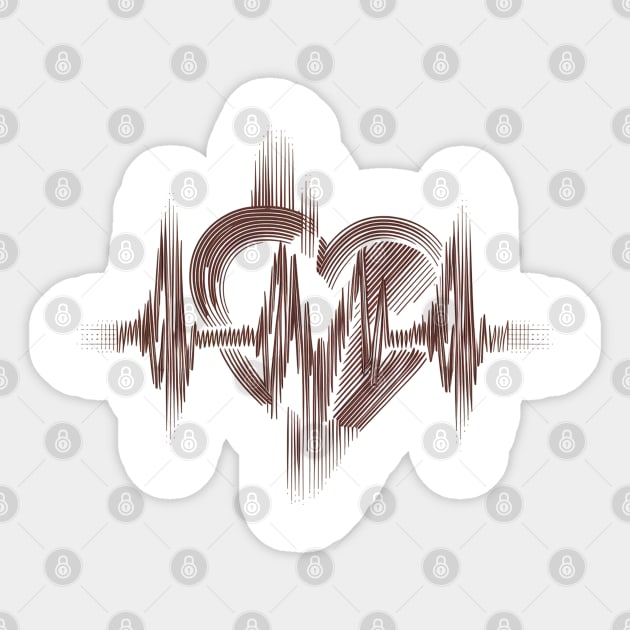 Romantic heartbeat Sticker by Spaceboyishere